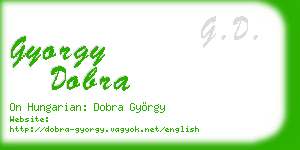 gyorgy dobra business card